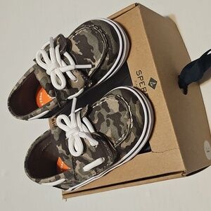 Brand NEW Baby Sperry Boat Shoes - Intrepid Crib Jr Navy Sz 3